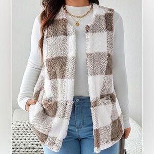 Plaid Sherpa Vest